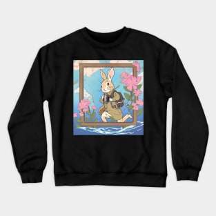 Scuba Diving Underwater with Rabbit Bunny Lover Diver Instructor Gift Crewneck Sweatshirt